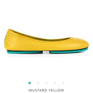 TIEKS MUSTARD Yellow Women's Ballet Flats. BNIB. Size 7.